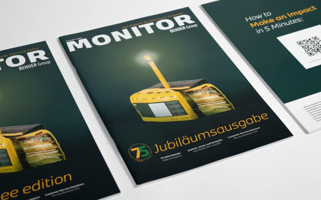 Monitor – Zeitschriftlayout zum Firmenjubiläum