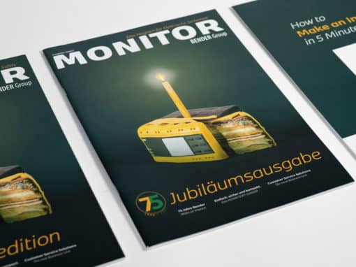 Monitor – Zeitschriftlayout zum Firmenjubiläum